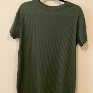 Hunter Green Pleated T-shirt dress